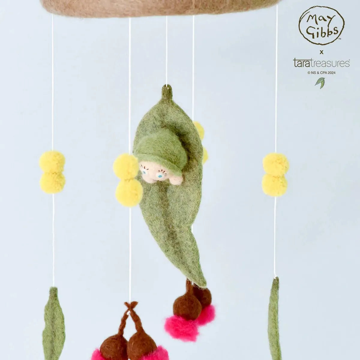 FELT COT MOBILE May Gibbs Gumnut Baby Babylon Boutique