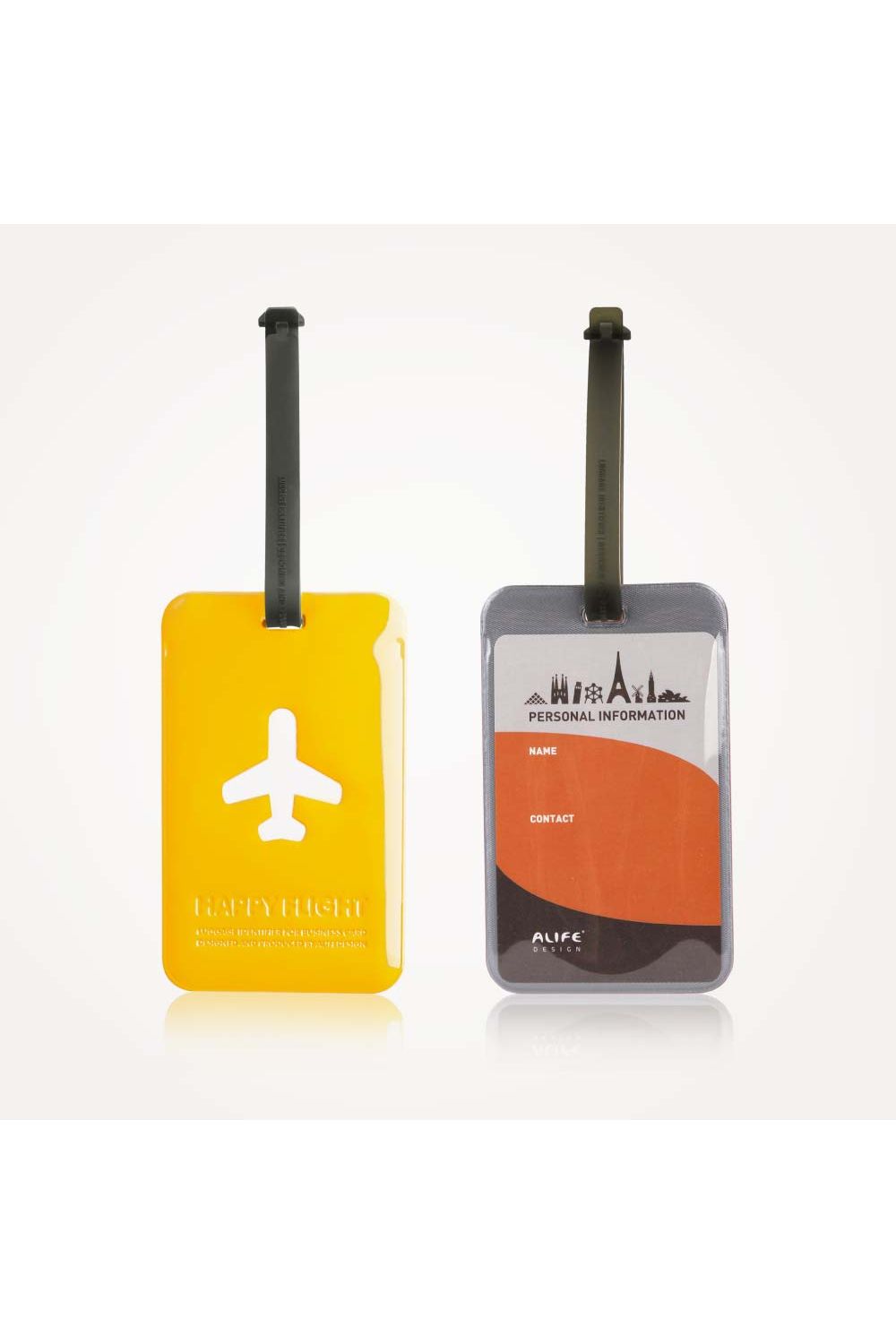 SQUARE LUGGAGE TAG - ORANGE
