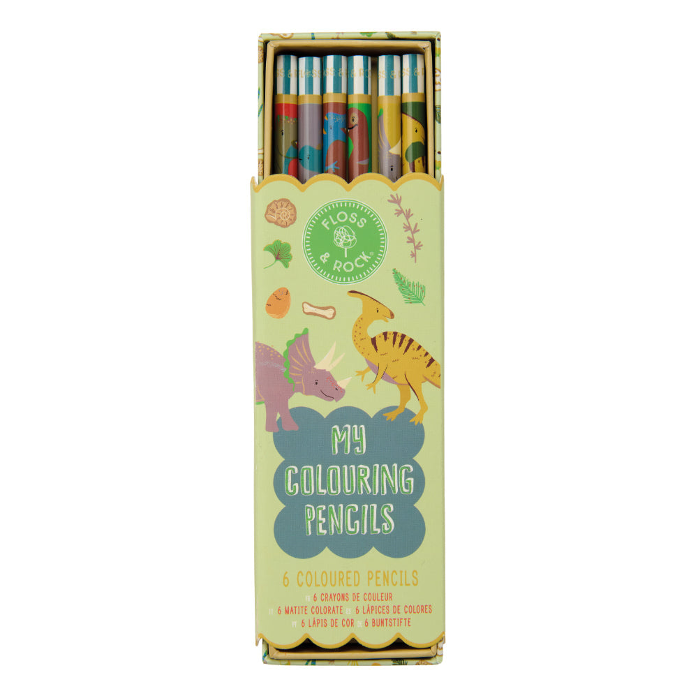 Floss & Rock My Colouring Pencils - Dinosaur