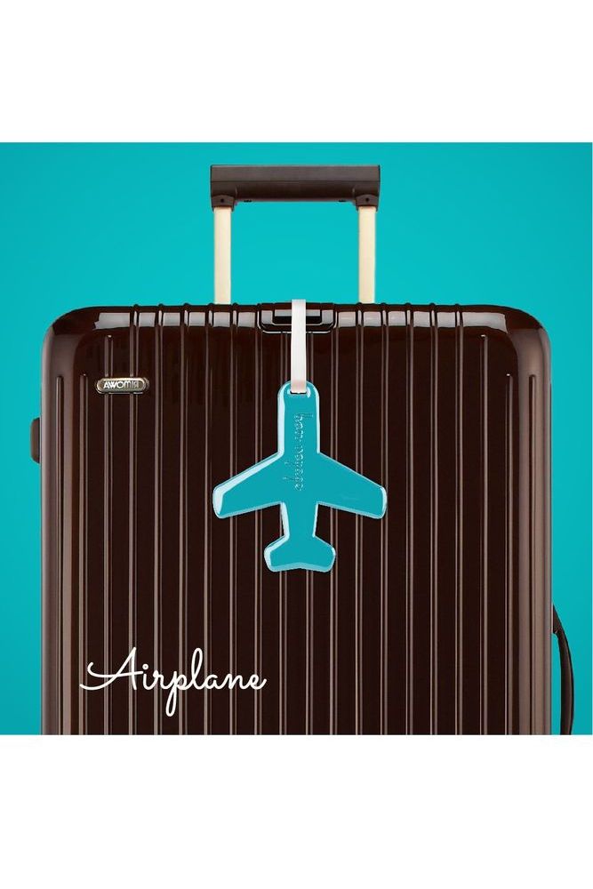 LUGGAGE TAG AIRPLANE - BLUE