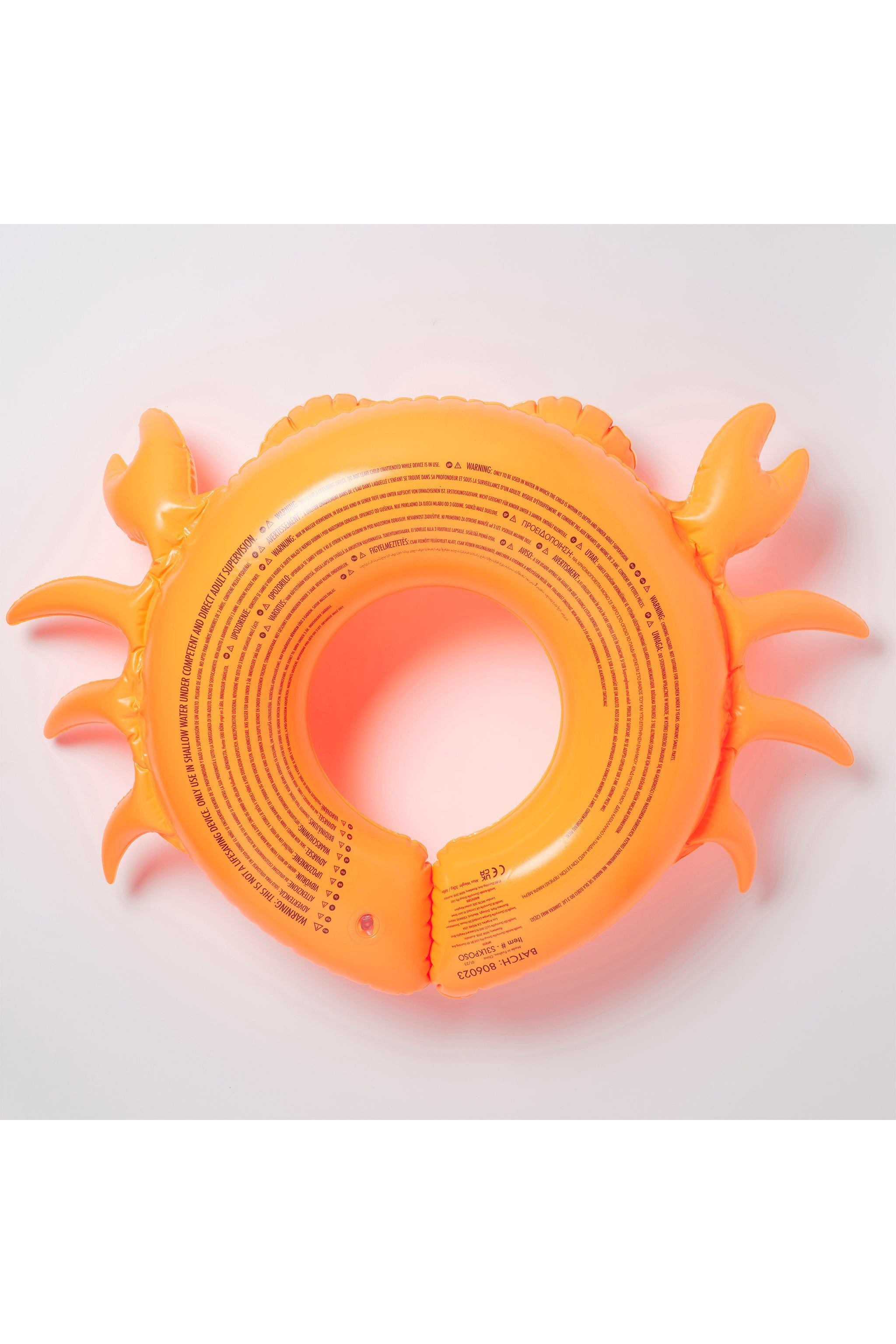Kiddy Pool Ring Sonny the Sea Creature Neon Orange