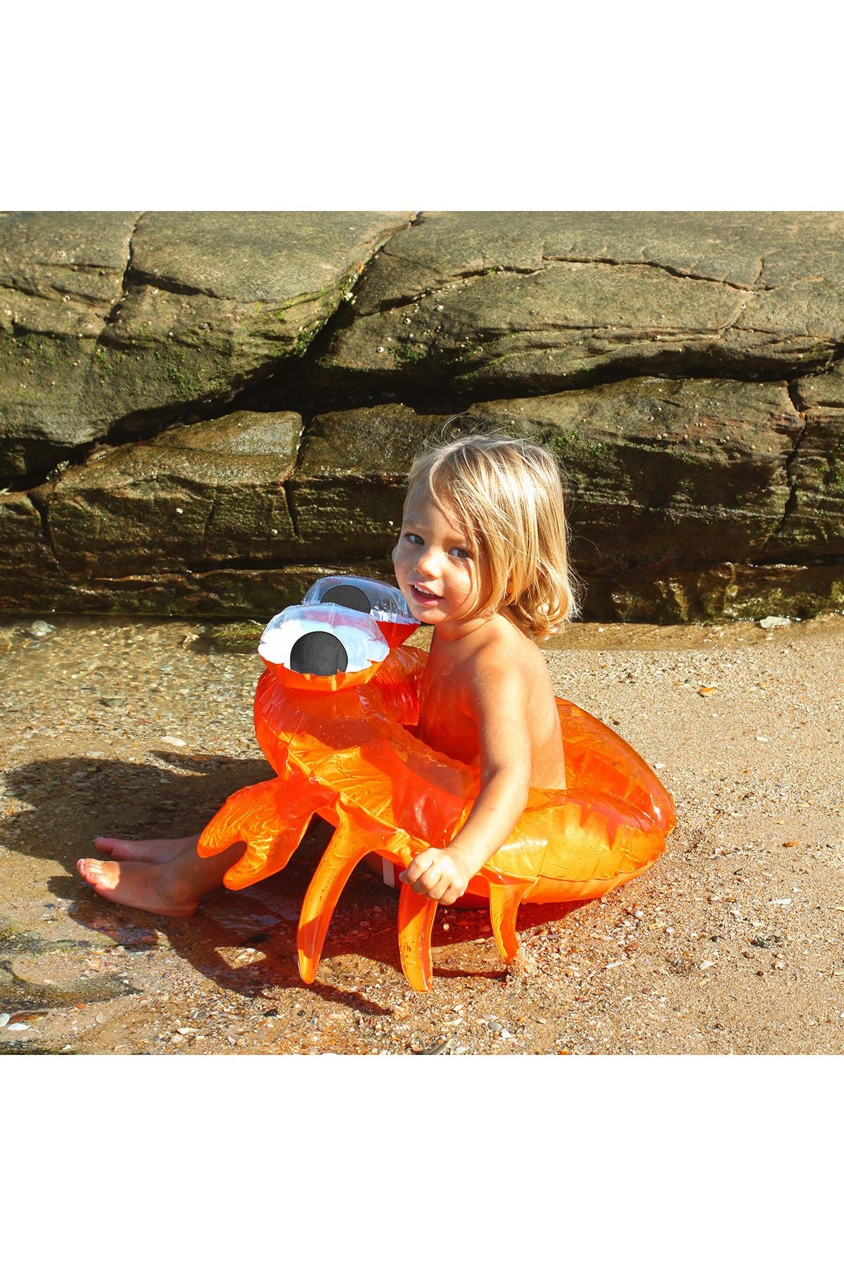 Kiddy Pool Ring Sonny the Sea Creature Neon Orange