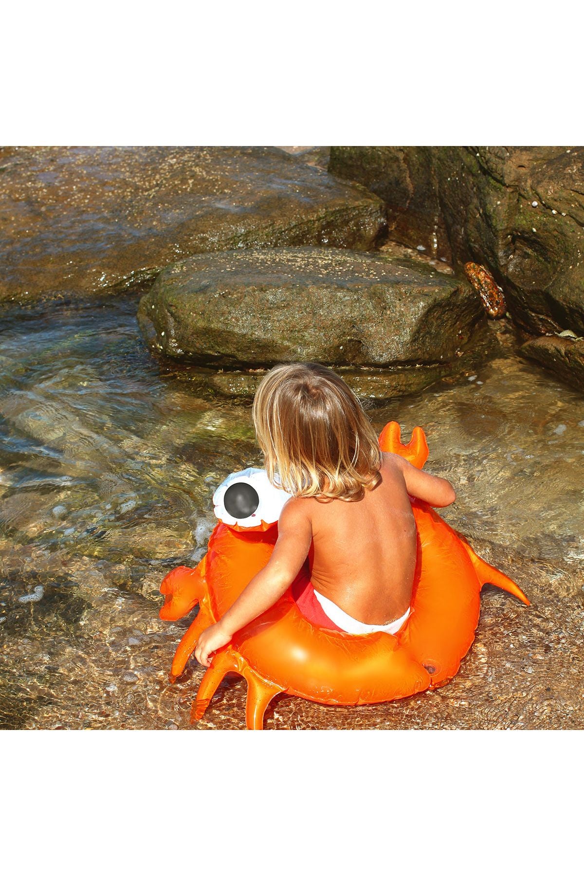 Kiddy Pool Ring Sonny the Sea Creature Neon Orange