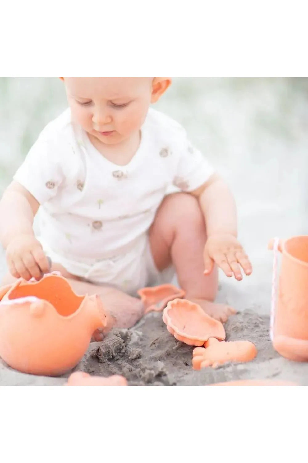 Scrunch Sand Moulds Footprint Set - Coral