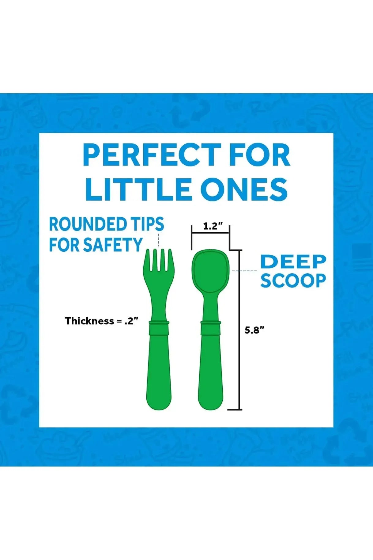 Re-Play Fork and Spoon Set - Lemon Drop