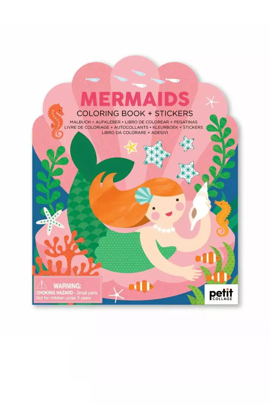 Colouring Book + Stickers - Mermaids