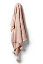 Knitted Spot Jacquard Blanket - Flamingo Oatmeal Fleck
