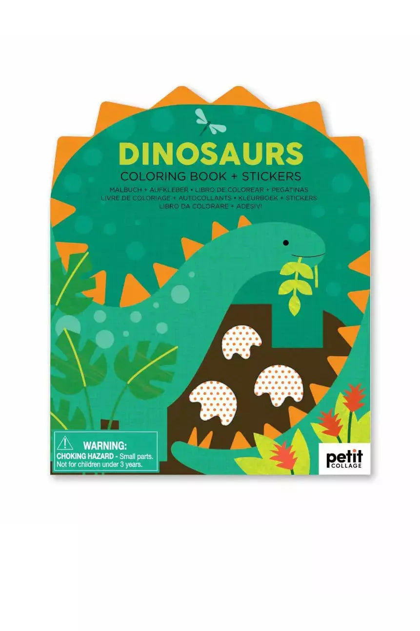 Colouring Book + Stickers - Dinosaurs