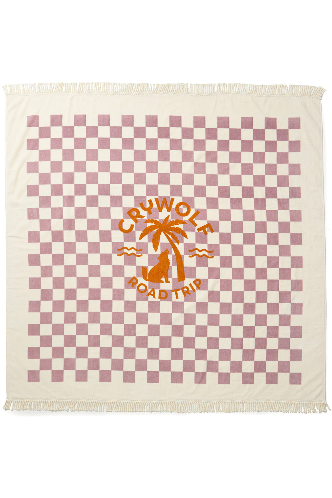 SUPERSIZED SQUARE TOWEL Lilac Checkered