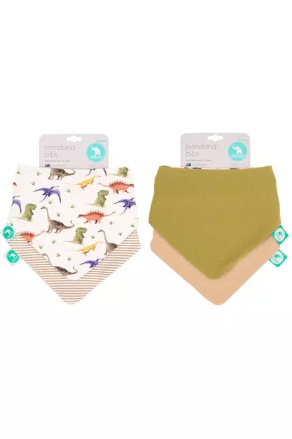 Bandana Bibs 2pk - Dinosaur