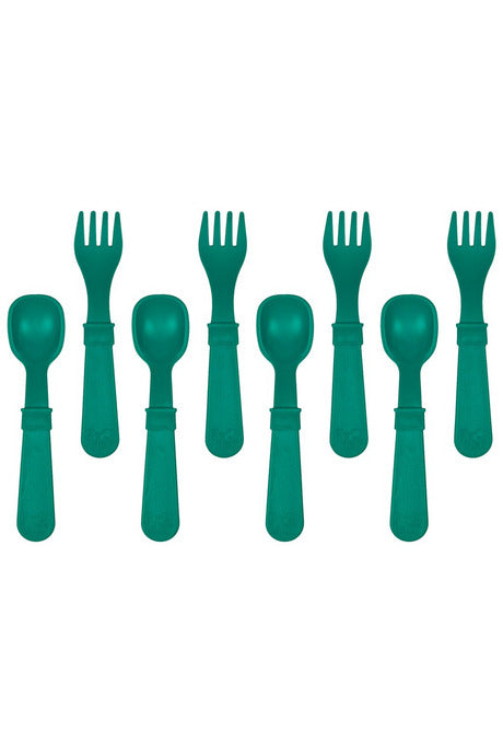 Re-Play Fork and Spoon Set - Teal
