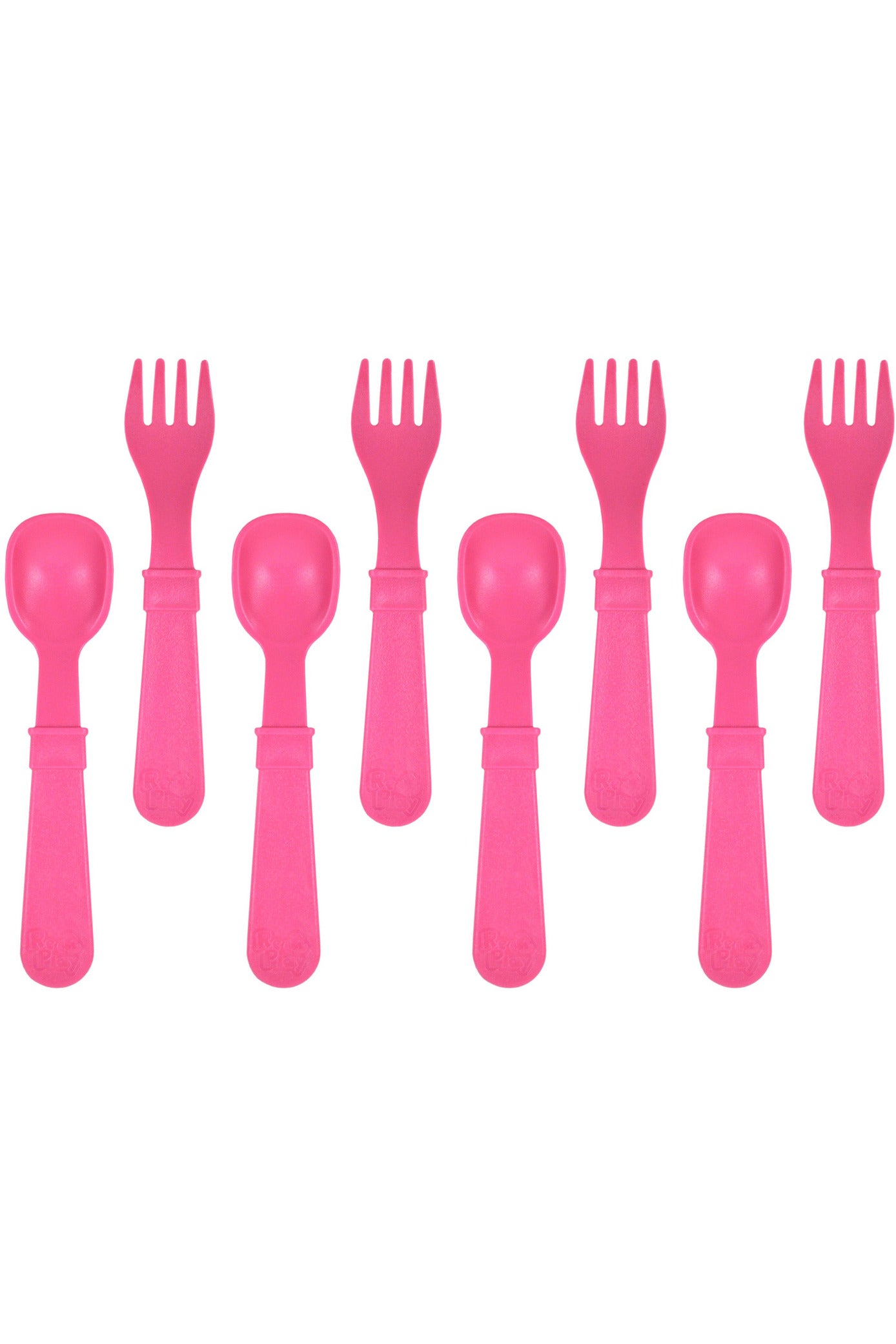 Re-Play Fork and Spoon Set - Bright Pink