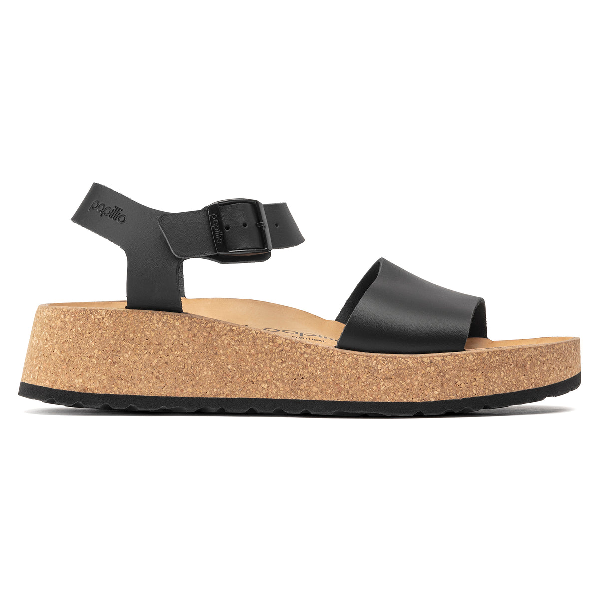Glenda - Smooth Black Leather - Narrow