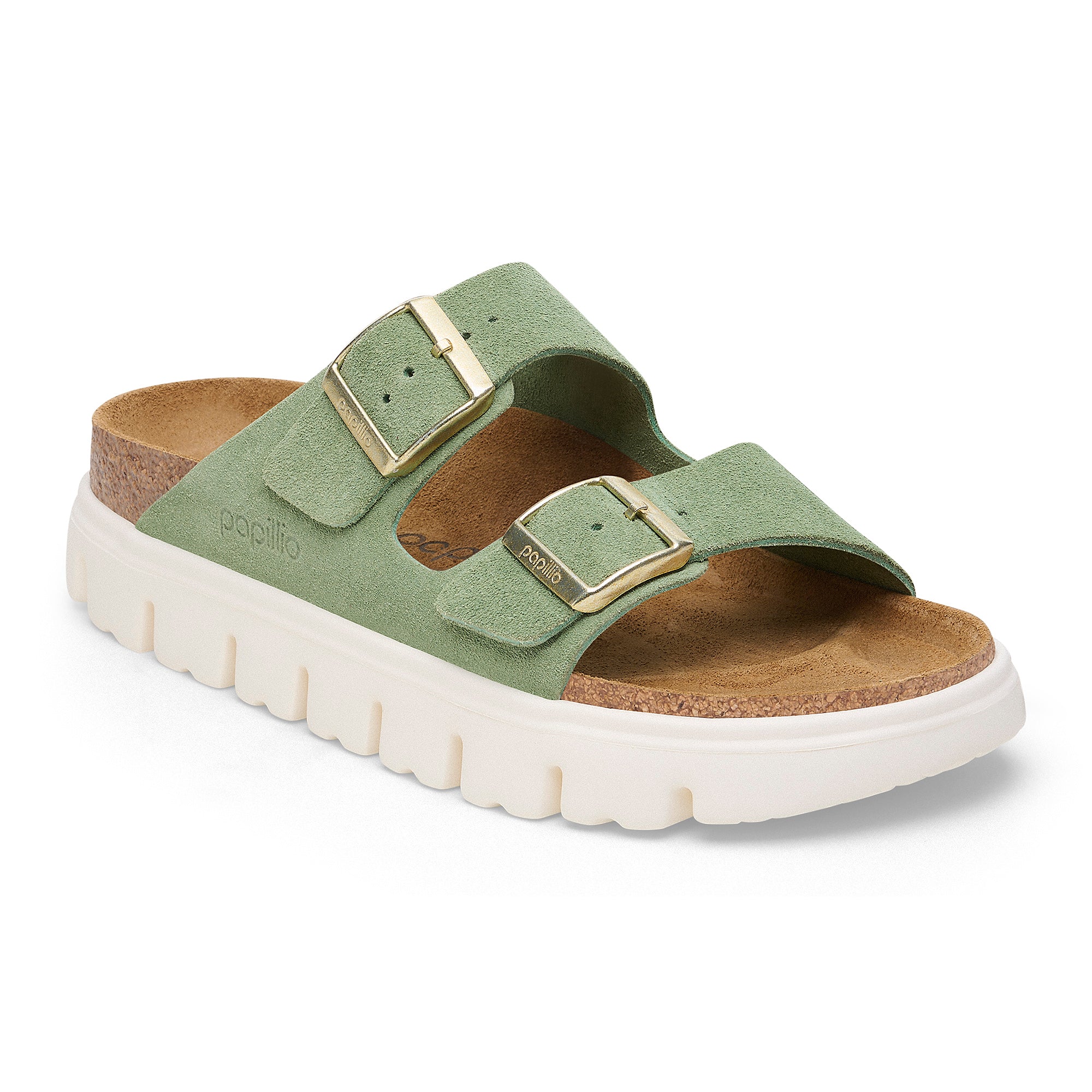 Arizona Chunky Green Tea Suede Leather - Narrow