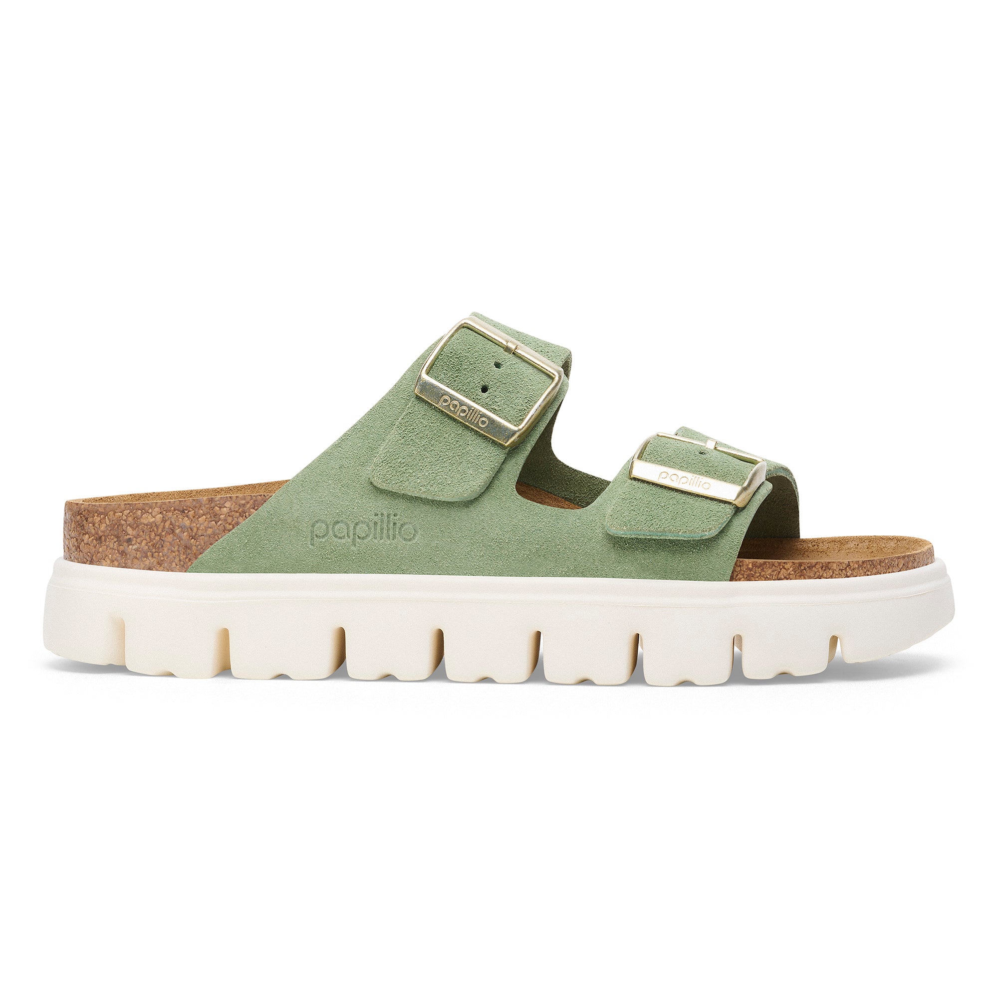 Arizona Chunky Green Tea Suede Leather - Narrow