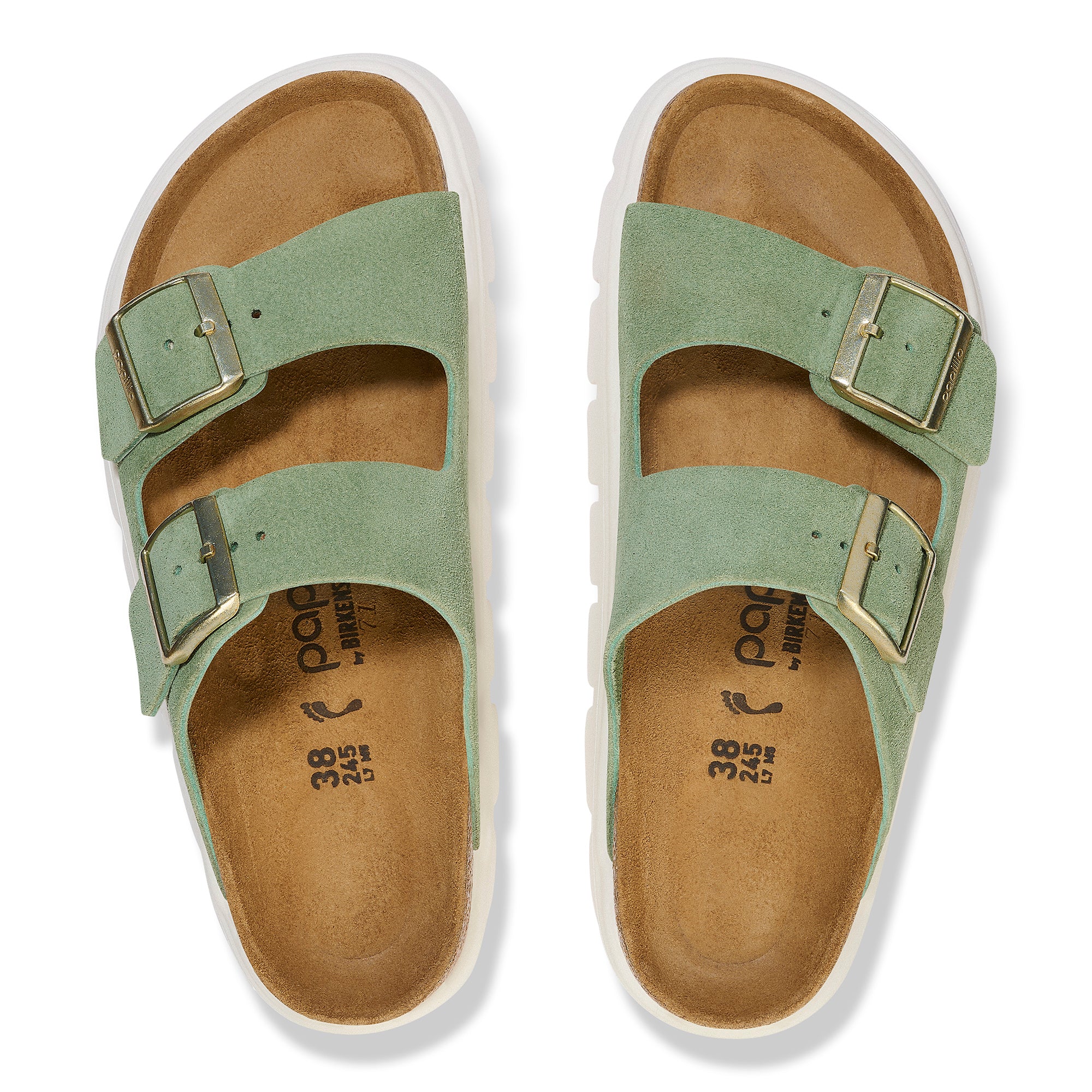 Arizona Chunky Green Tea Suede Leather - Narrow