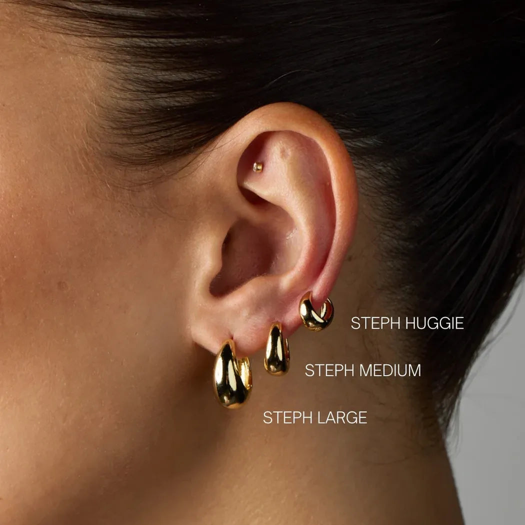 Steph Hoop Large - Gold