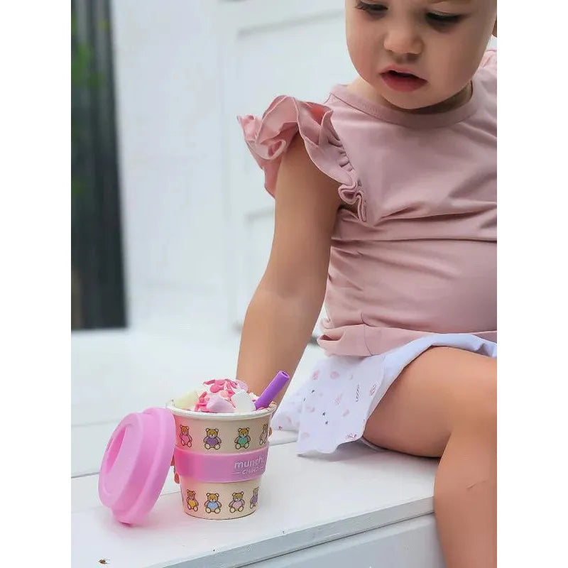 MUNCHI CUPS - Baby Chino- Beary Cute - Pink