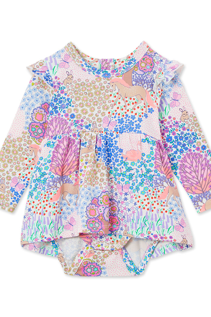 Patchwork Frill Baby Dress
