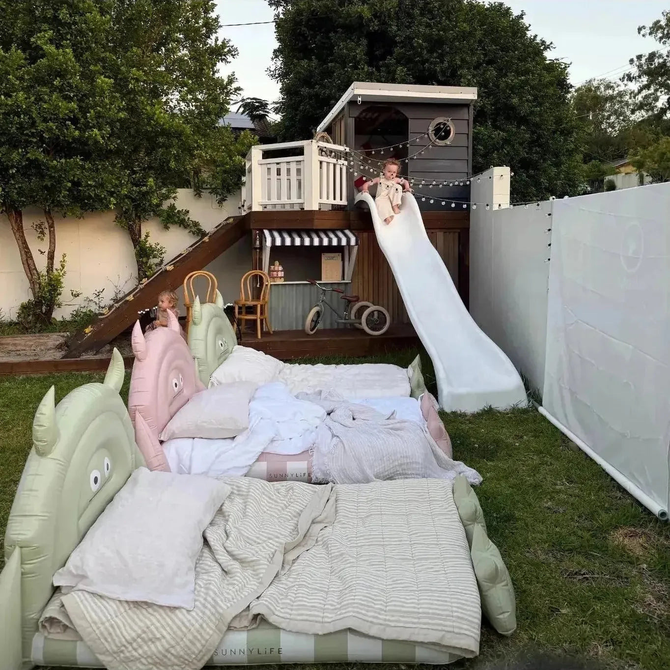 Kids Sleepover Bed - Sage Monster