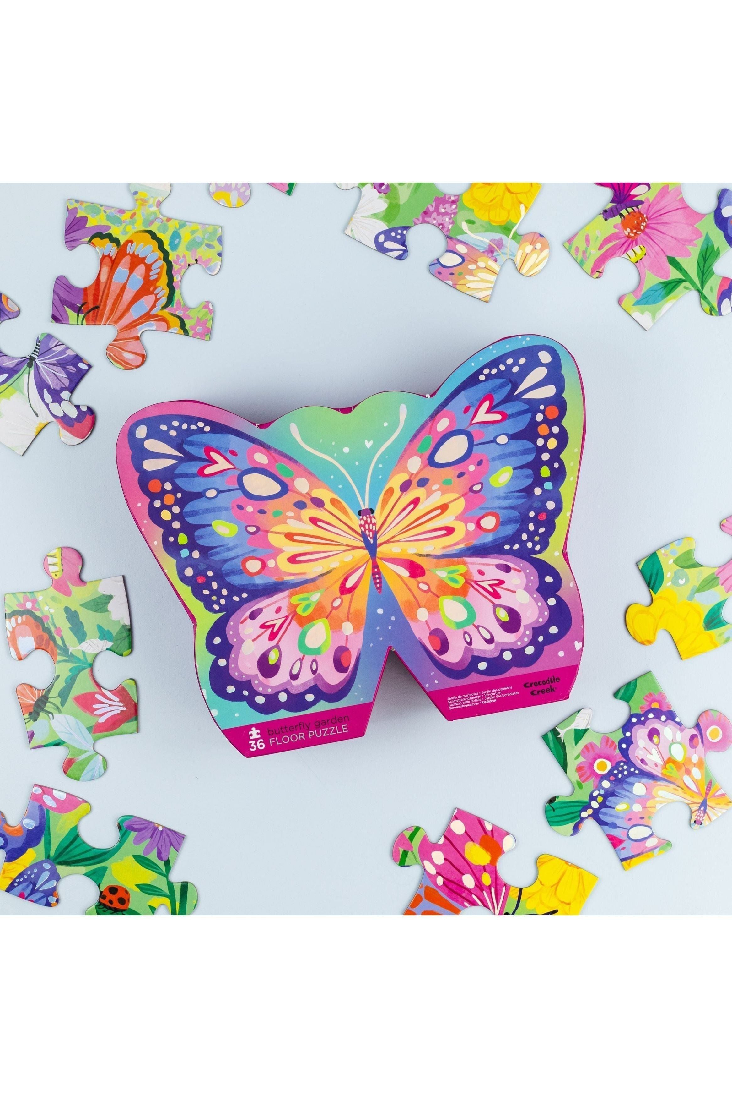 Classic Floor Puzzle - 36 pc - Butterfly Garden (Foil Stamped)
