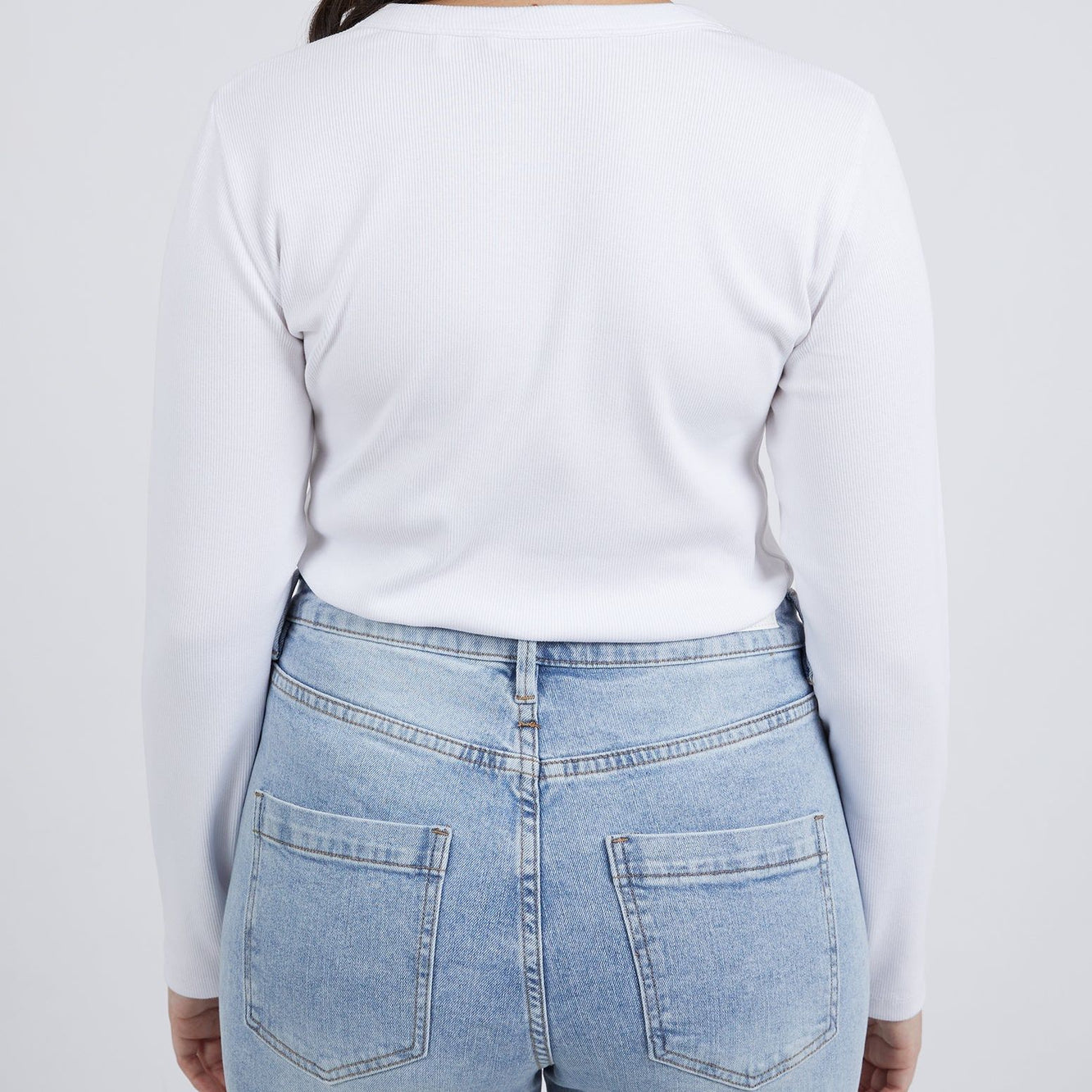 SCOOP L/S RIB - WHITE