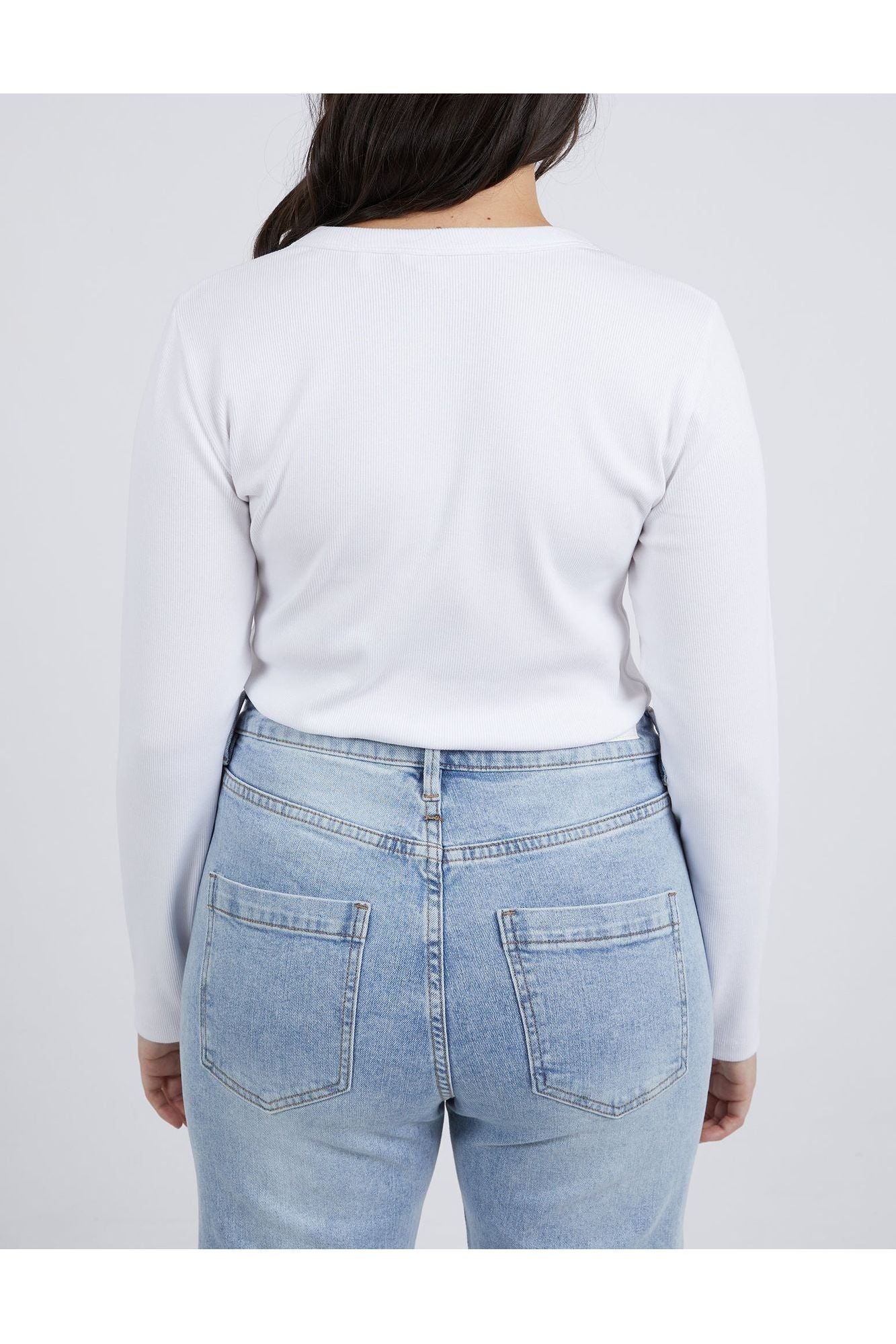 SCOOP L/S RIB - WHITE