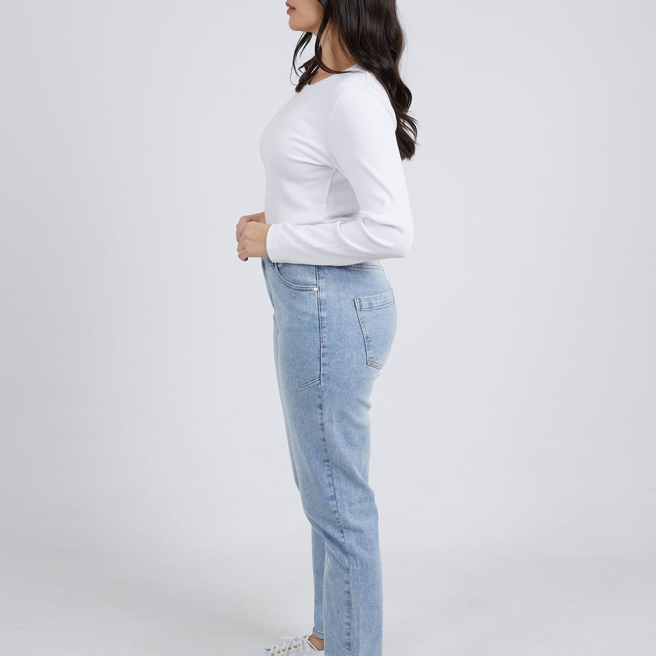 SCOOP L/S RIB - WHITE