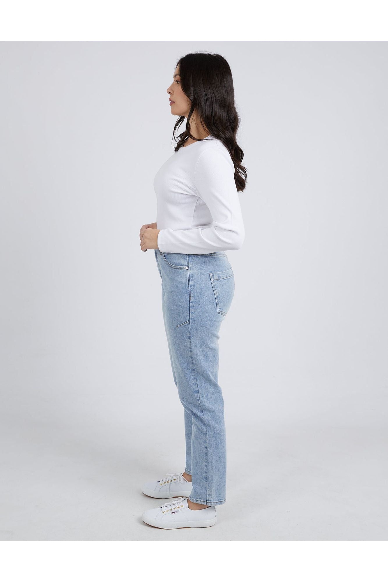 SCOOP L/S RIB - WHITE