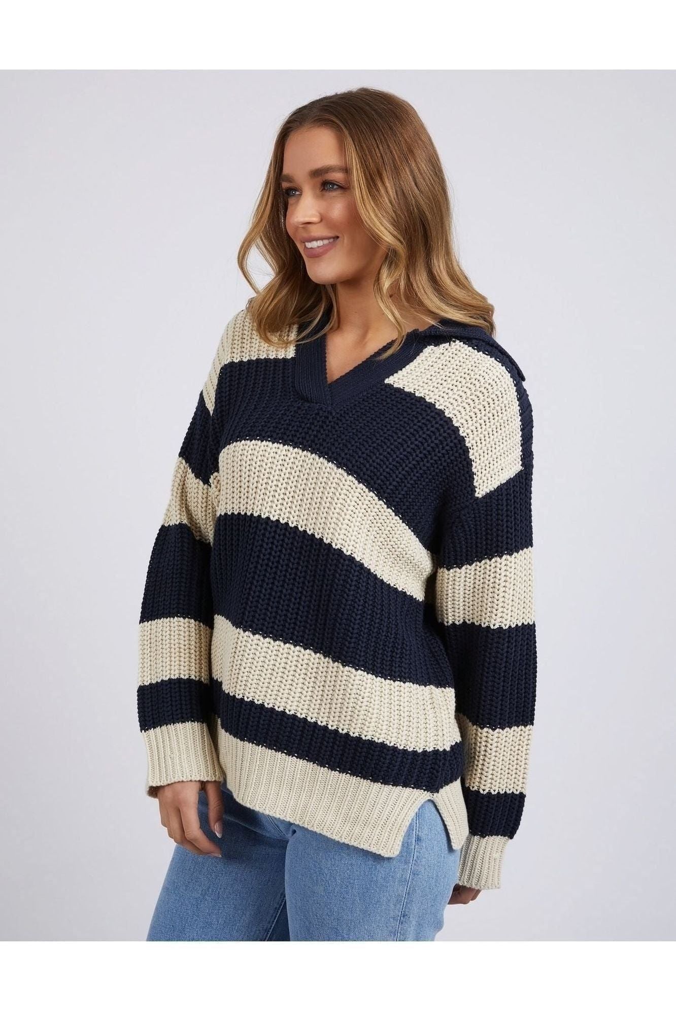 ESTELLA STRIPE KNIT - NAVY