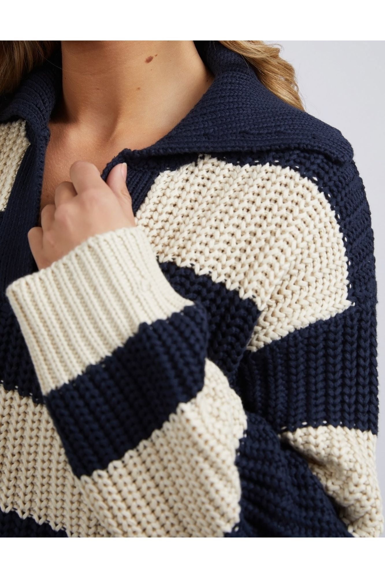 ESTELLA STRIPE KNIT - NAVY