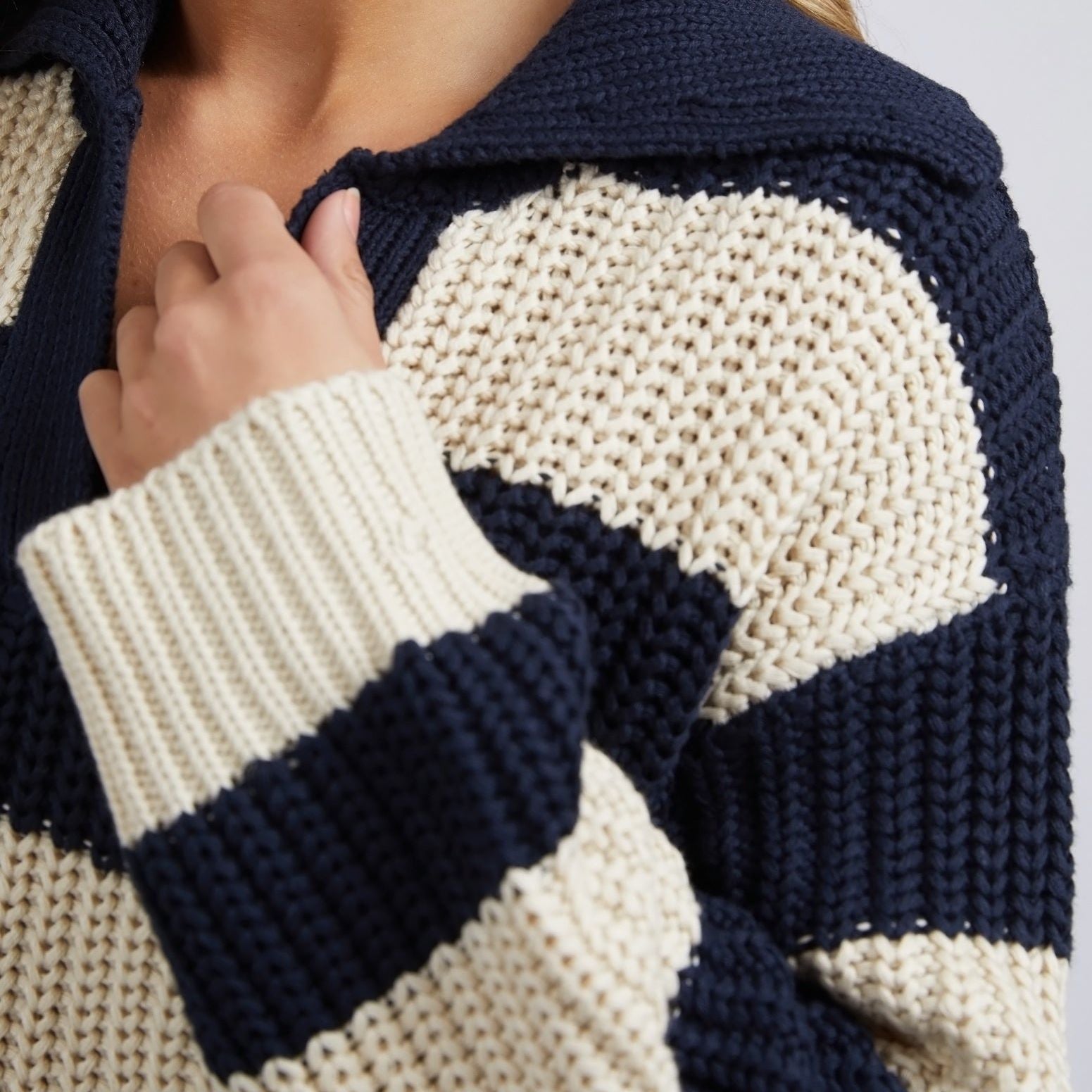 ESTELLA STRIPE KNIT - NAVY