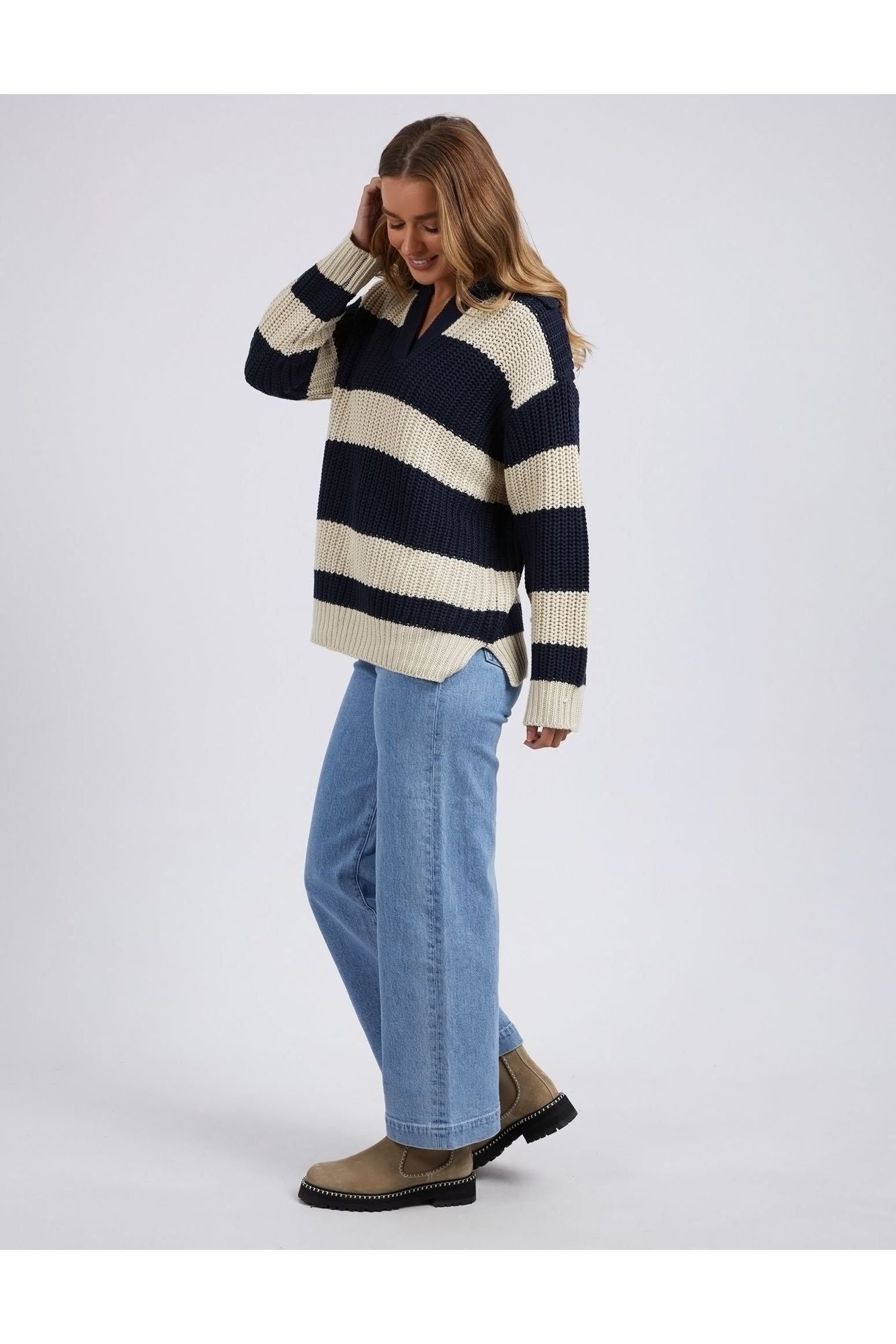 ESTELLA STRIPE KNIT - NAVY