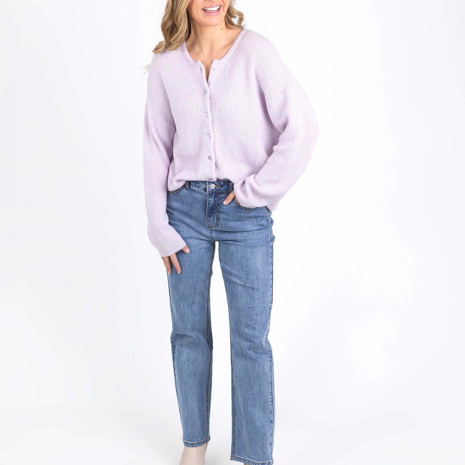 MURPHY KNIT CARDI - LAVANDER