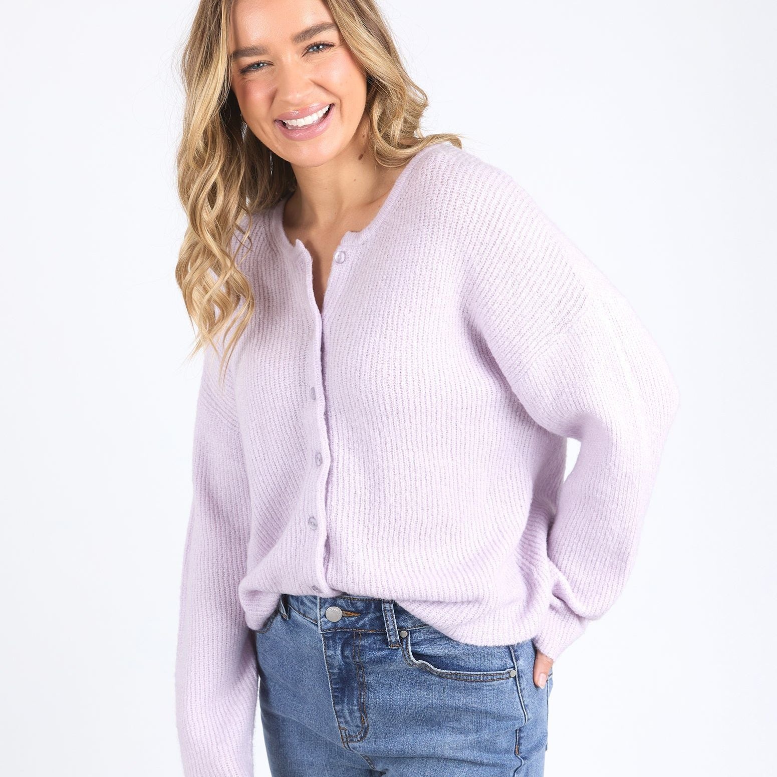 MURPHY KNIT CARDI - LAVANDER