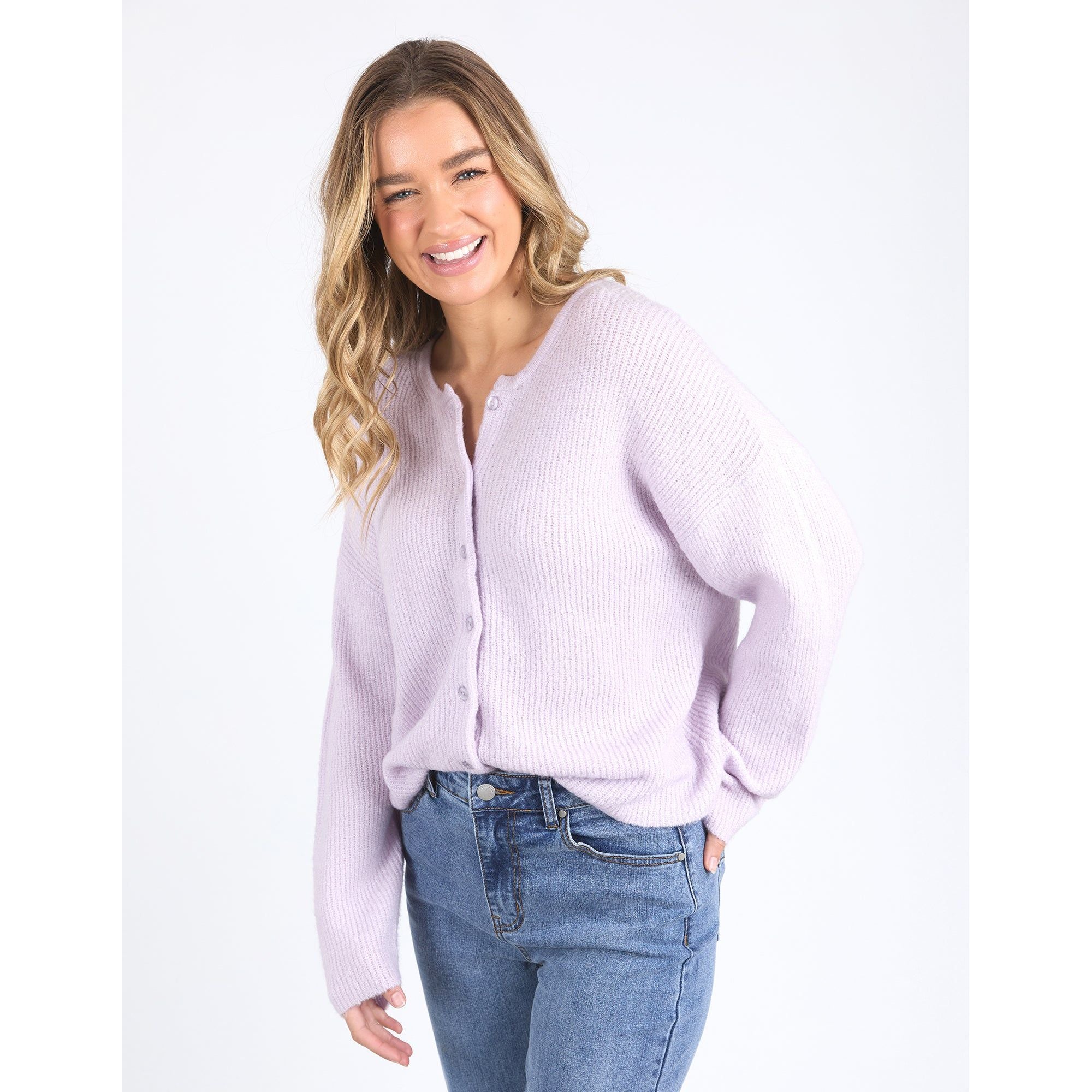 MURPHY KNIT CARDI - LAVANDER