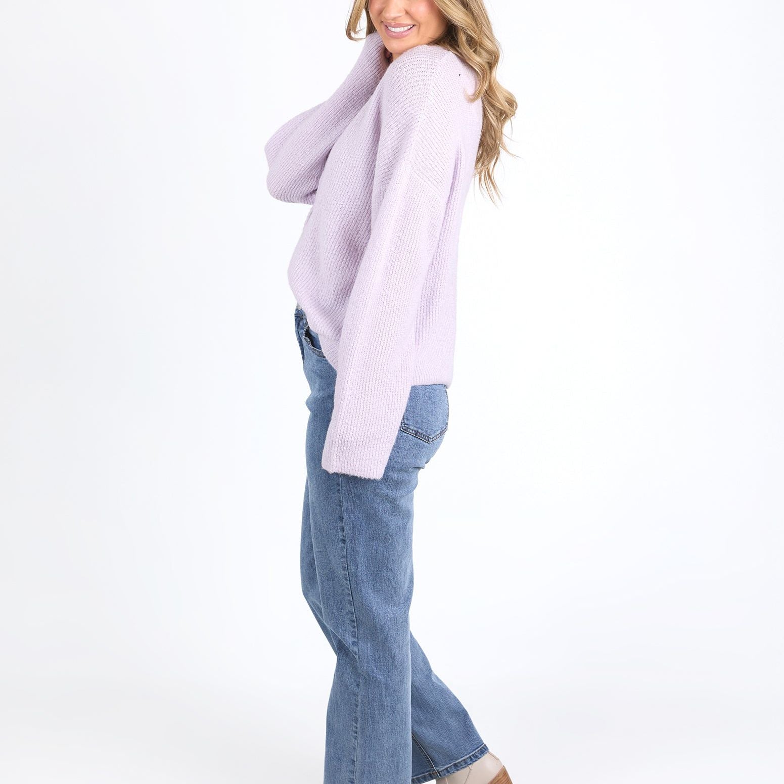 MURPHY KNIT CARDI - LAVANDER