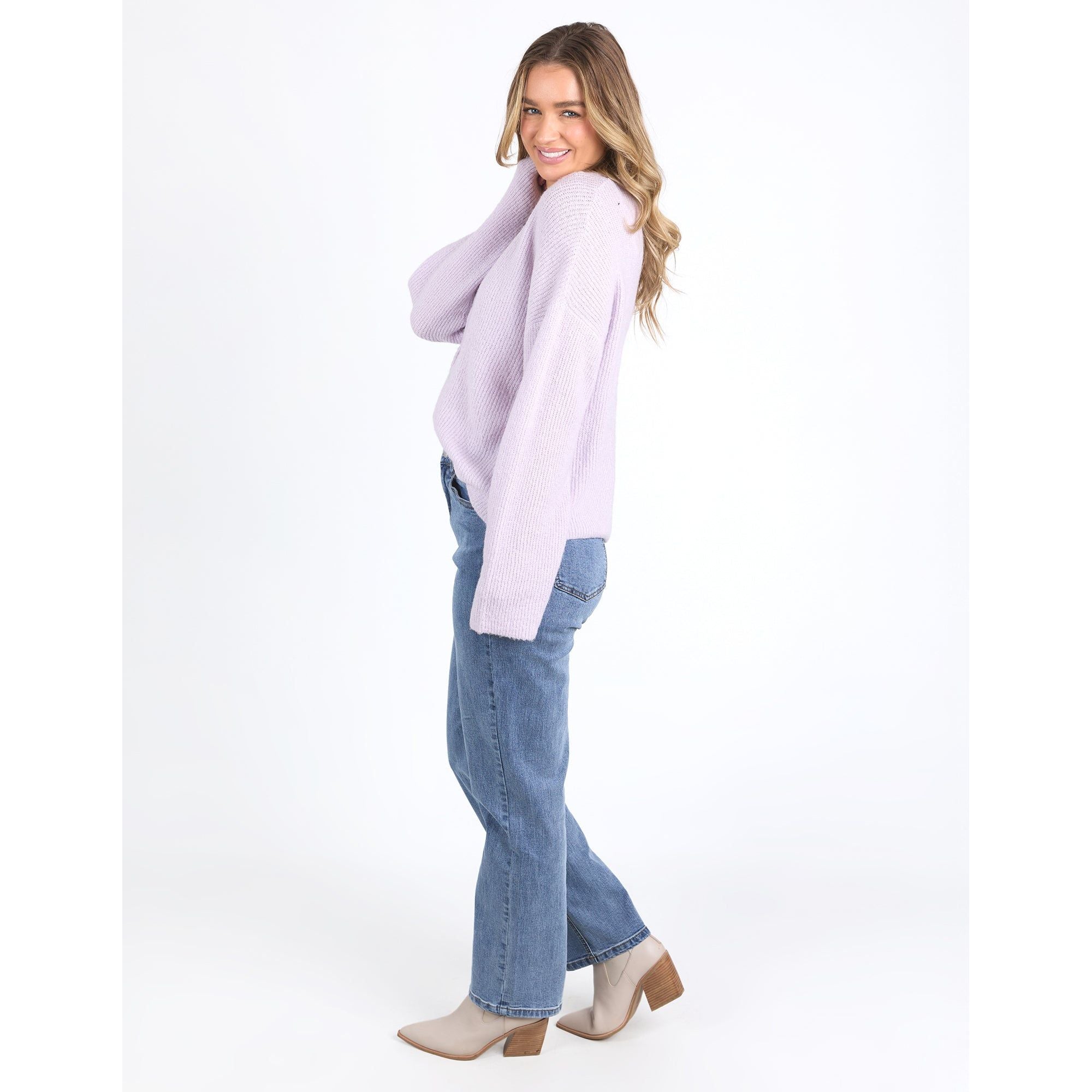 MURPHY KNIT CARDI - LAVANDER