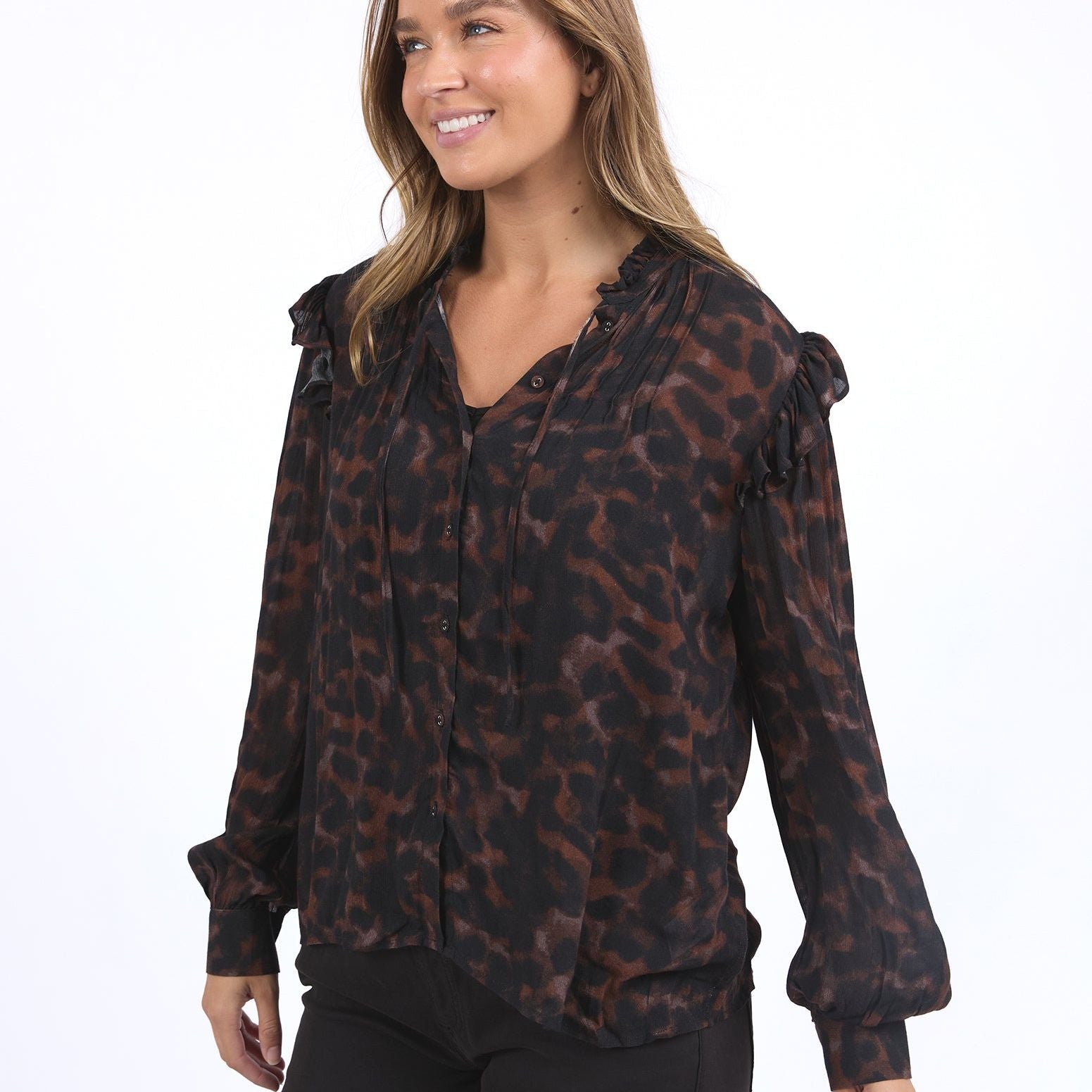 TULLIANA LEOPARD TOP