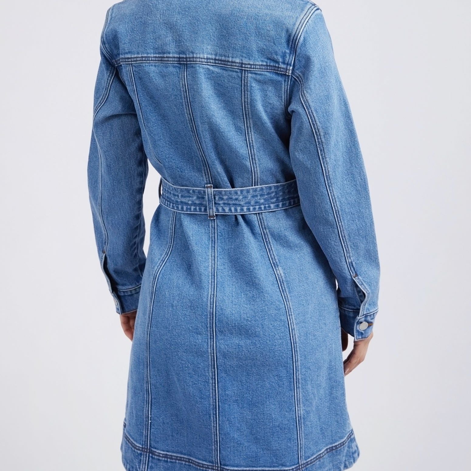 RILEY DENIM DRESS - BLUE