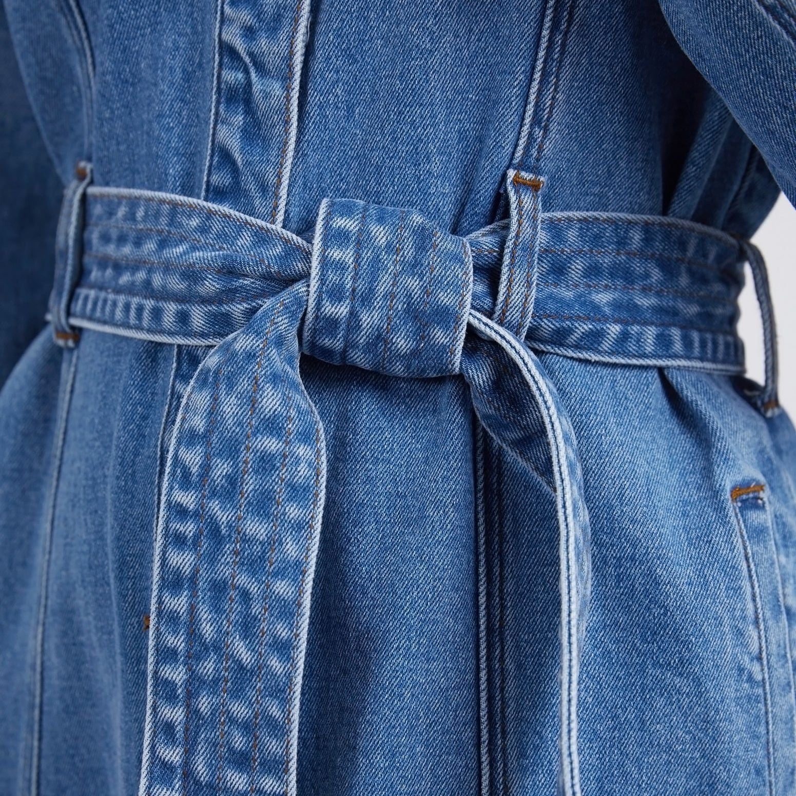 RILEY DENIM DRESS - BLUE