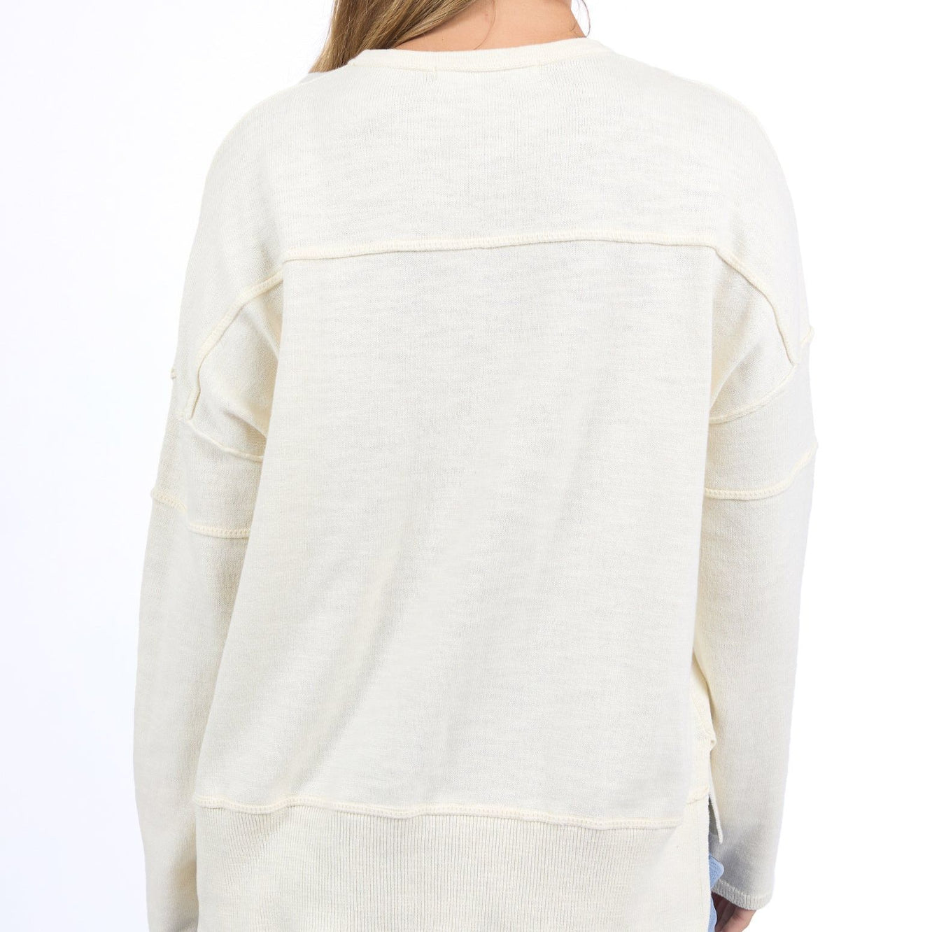 JAYNE THROW ON KNIT - VINTAGE WHITE