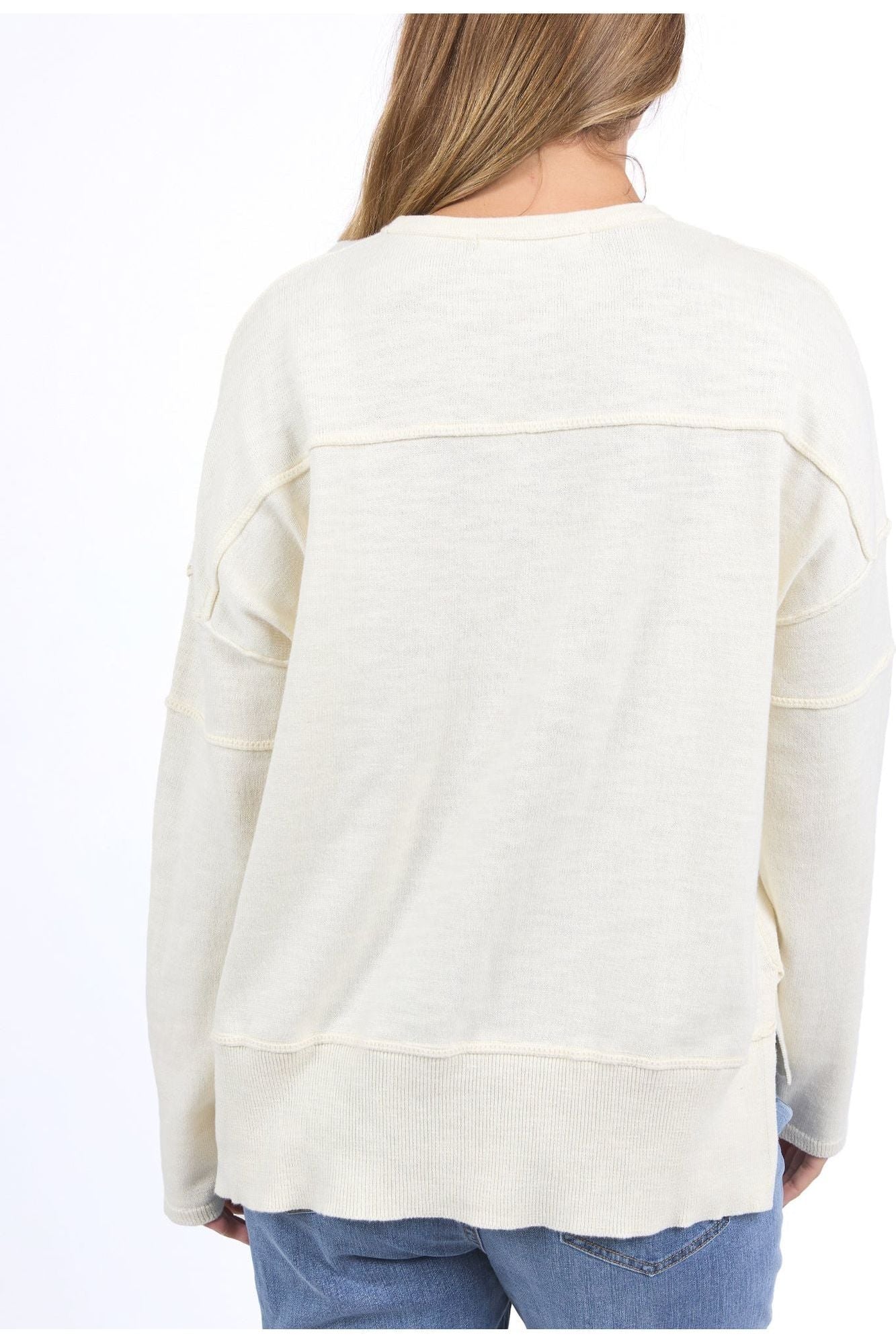 JAYNE THROW ON KNIT - VINTAGE WHITE