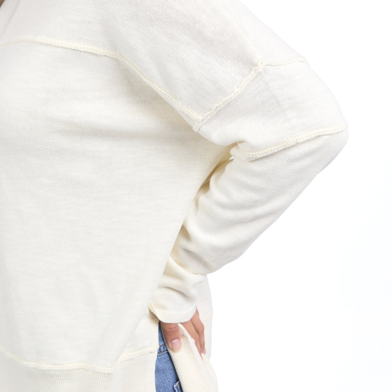 JAYNE THROW ON KNIT - VINTAGE WHITE