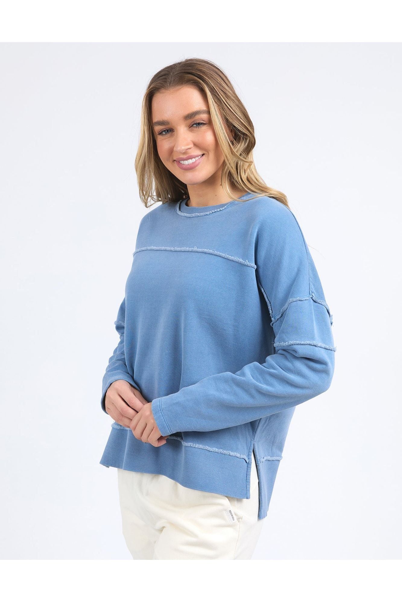 JAYNE THROW ON FLEECE - BLUE