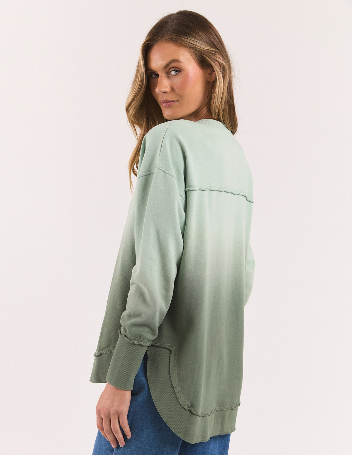SIMPLIFIED CREW - SAGE OMBRE