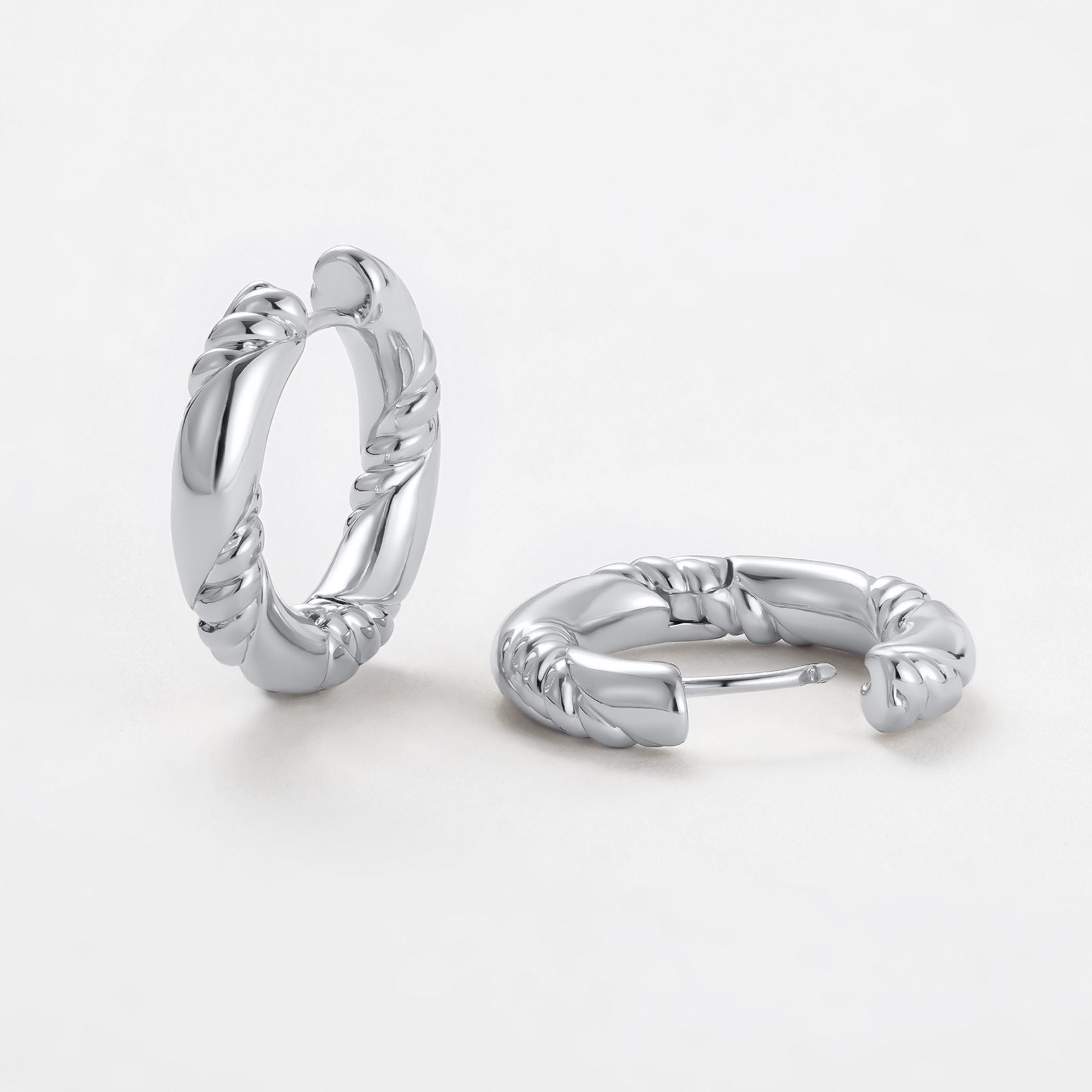 Alannah Hoop Earrings- Silver