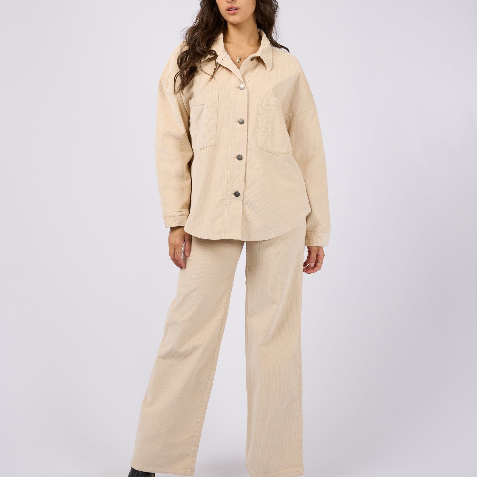 EMMA CORD SHACKET - VANILLA