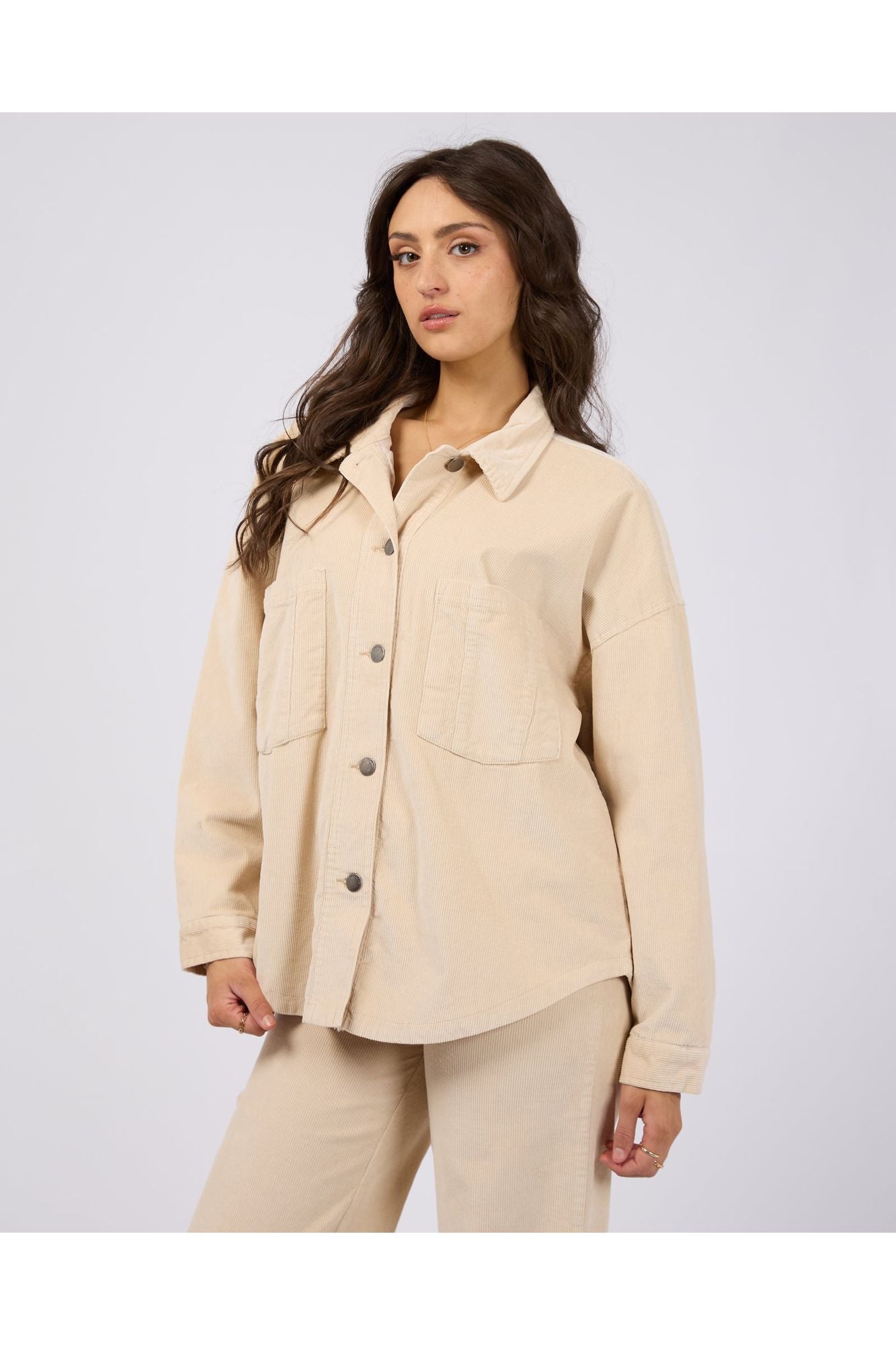 EMMA CORD SHACKET - VANILLA