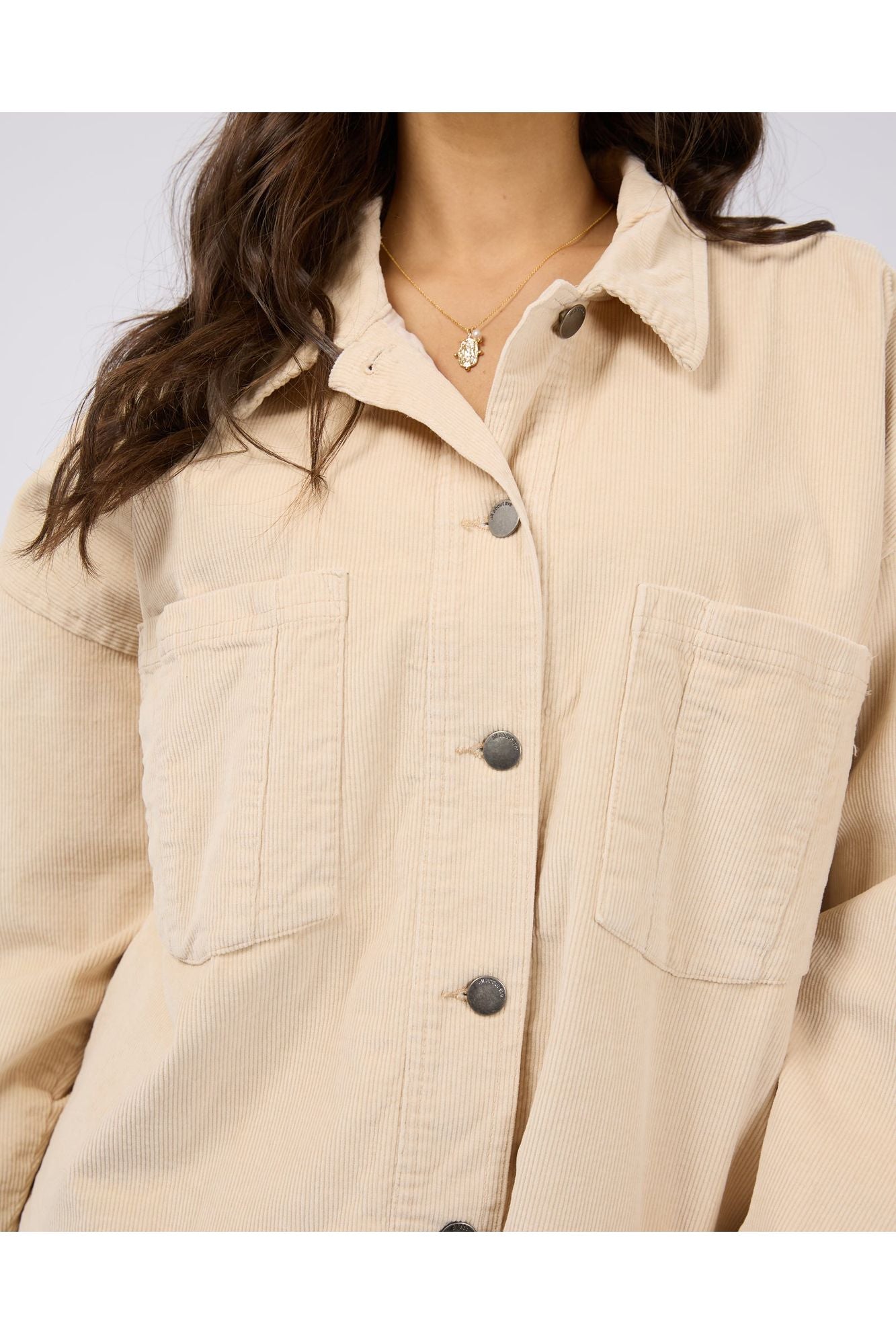 EMMA CORD SHACKET - VANILLA